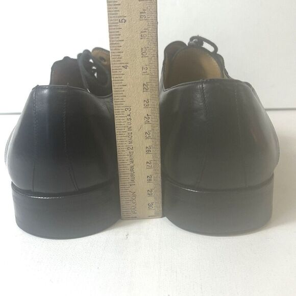 Mezlan Pravia Apron Toe Oxford Mens Size 10.5 M Black Made In Spain Leather Shoe - Picture 9 of 12